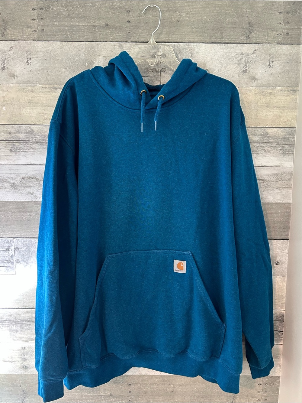 Carhartt Blue Hooded Pullover Sweatshirt - Classic Workwear